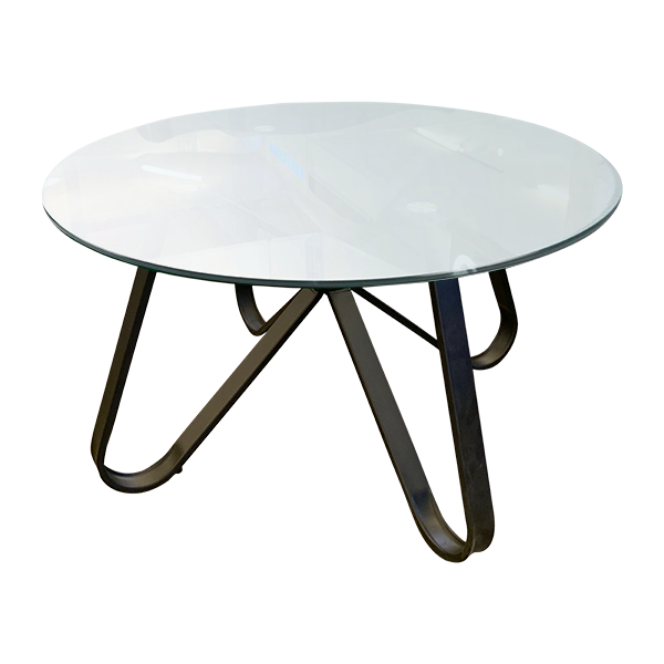 COFFEE TABLE GLASS TOP 800X450MM BLACK LCT1047