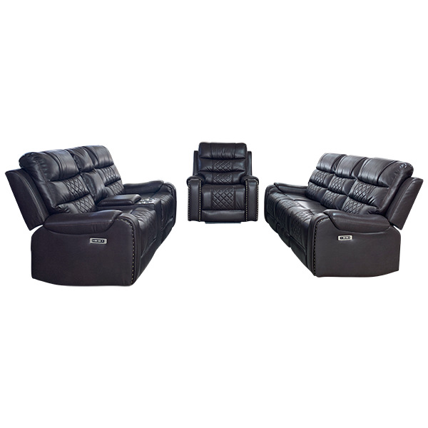 SOFA SET 3+2+1 ELECTRIC RECLINER BROWN 8317-BR#