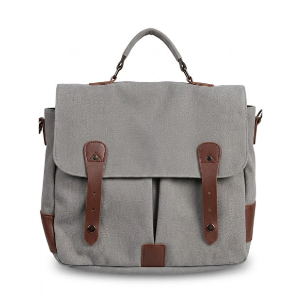 CANVAS LAPTOP BAG GRAY 33X10X29CM XS-25F07