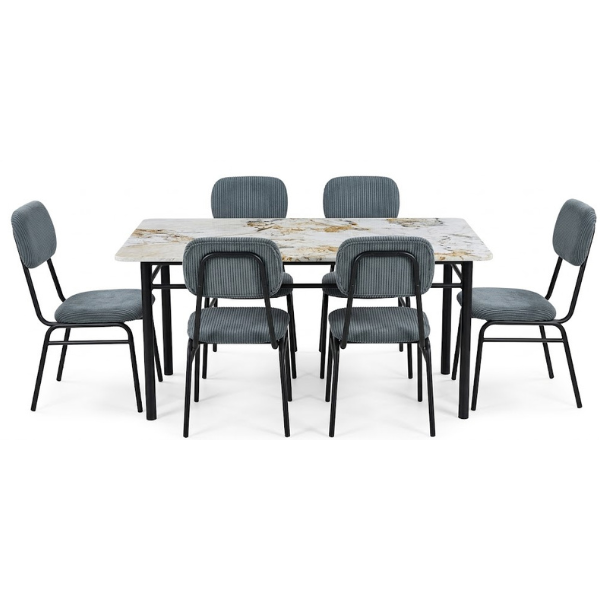 DINING SET 1+6 MDF GHN-DT25332
